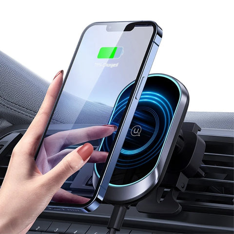 USAMS US-CD182 15W Magnetic Wireless Charging Car Phone Holder