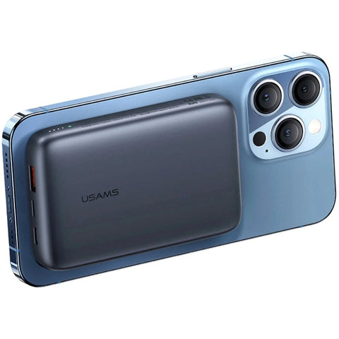 USAMS US-CD184 PB67 PD20W+QC3.0 Aluminum Alloy Transparent 15W Magnetic Wireless Power Bank