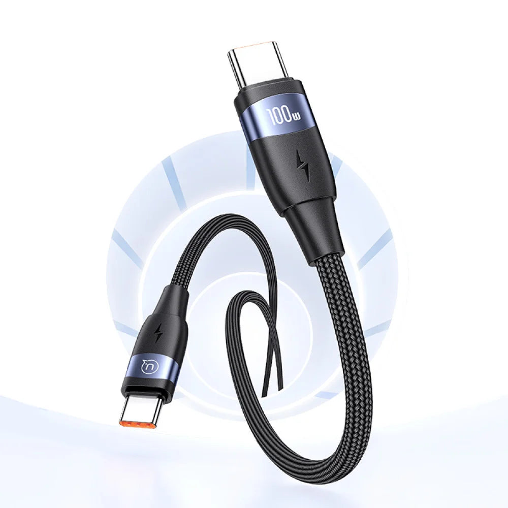 USAMS US-SJ633 U85 Type-C to Type-C PD100W Aluminum Alloy Fast Charging & Data Cable 2m (Black)