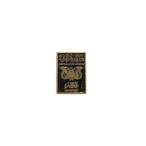 Metal Enamel Brooches 3m Sticker Passport black  Charms
