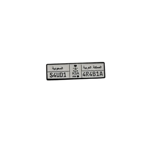 Metal Enamel Brooches 3m StickerArabic Car Number Plate Charms