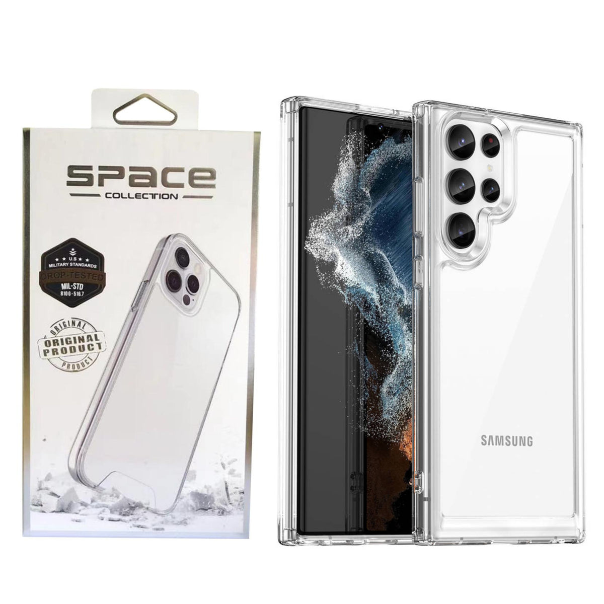 Space Transparent Crystal Clear Case For Samsung S23 Ultra