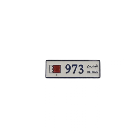 Metal Enamel Brooches 3m Sticker 973 Number Plate Charm