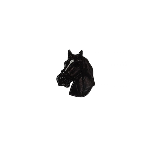 Metal Enamel Brooches 3m Sticker Black Horse Head Charm
