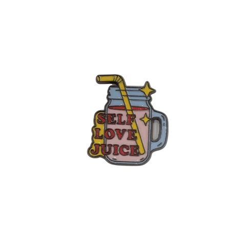 Metal Enamel Brooches 3m Sticker Jelly / Juice Cup Charm