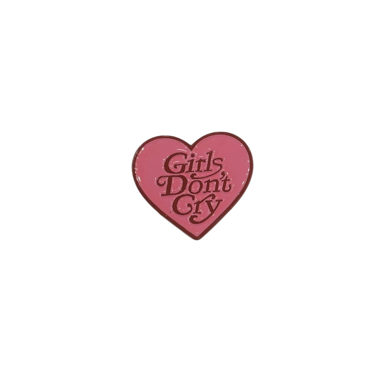 Metal Enamel Brooches 3m Sticker Girls Don't Cry Heart Charm