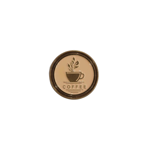 Metal Enamel Brooches 3m Coffee Cup / Coffee Logo Charm