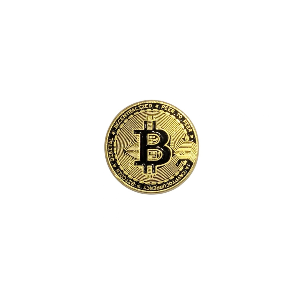 Metal Enamel Brooches 3m Bitcoin Charm