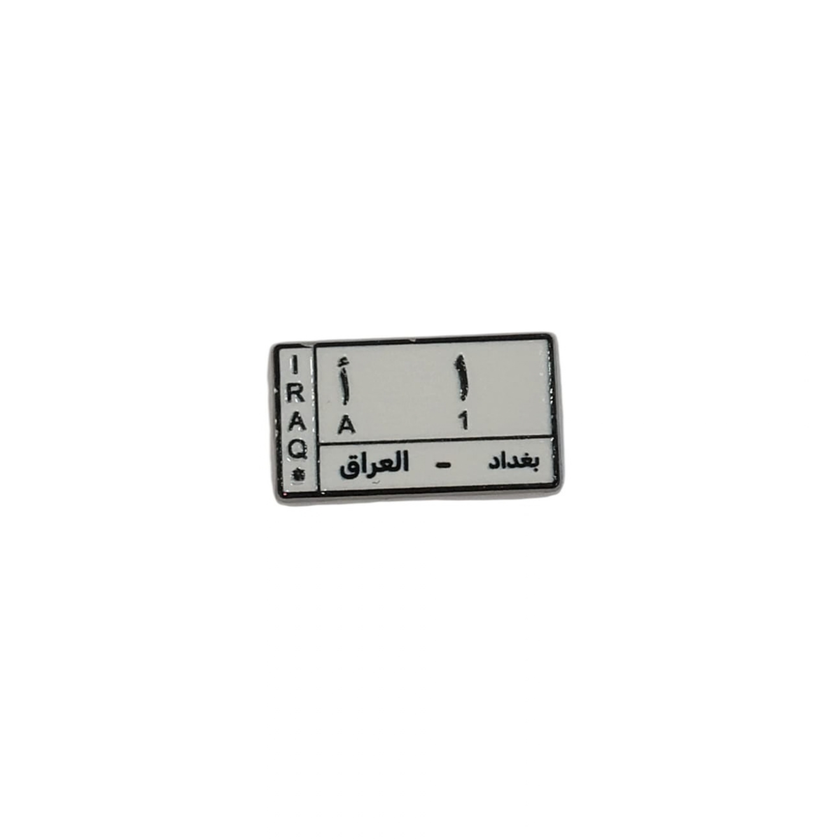 Metal Enamel Brooches 3m Sticker Number Plate Charm