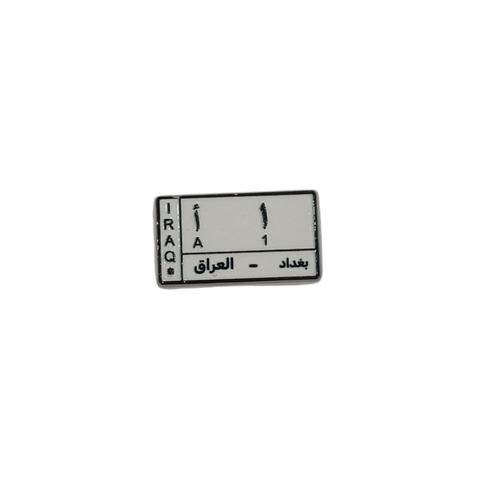 Metal Enamel Brooches 3m Sticker Number Plate Charm