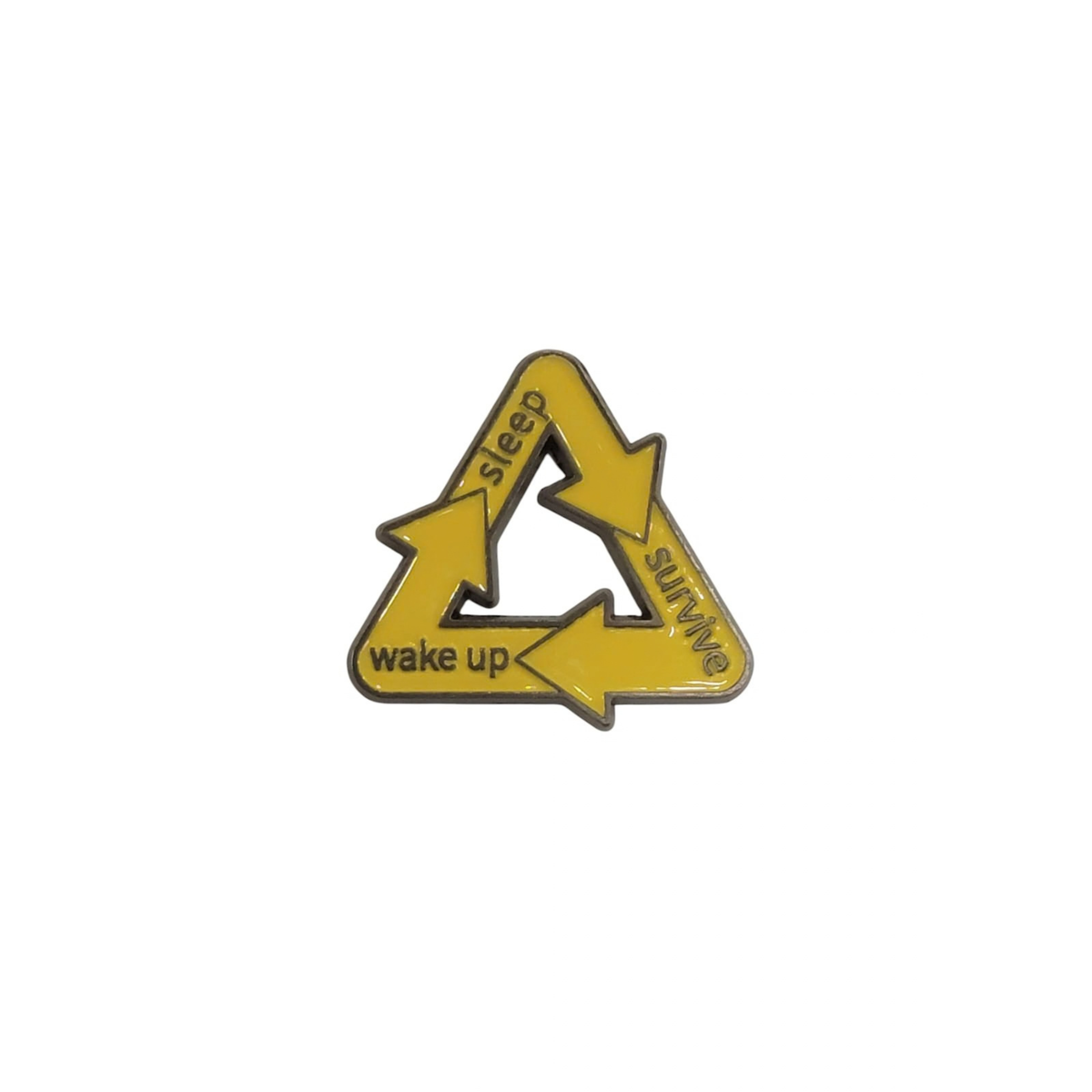 Metal Enamel Brooches 3m Sticker Road Warning Triangle Charm