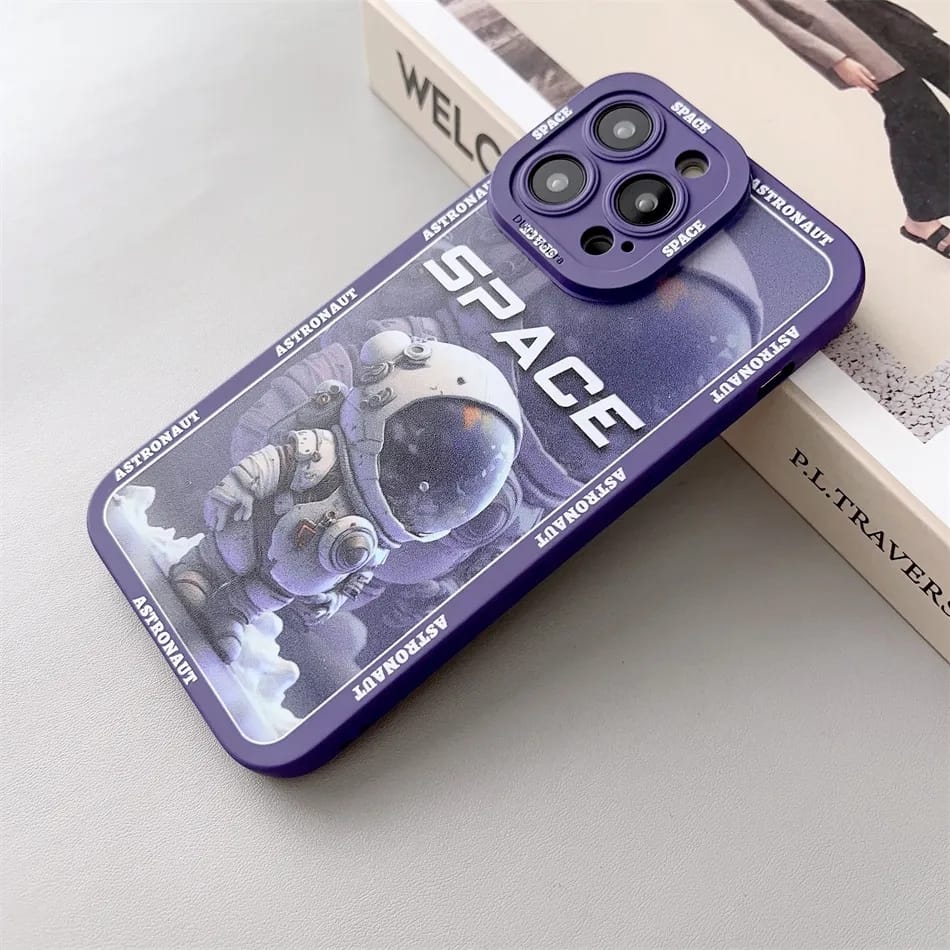 Space Astronaut Purple Case For iPhone