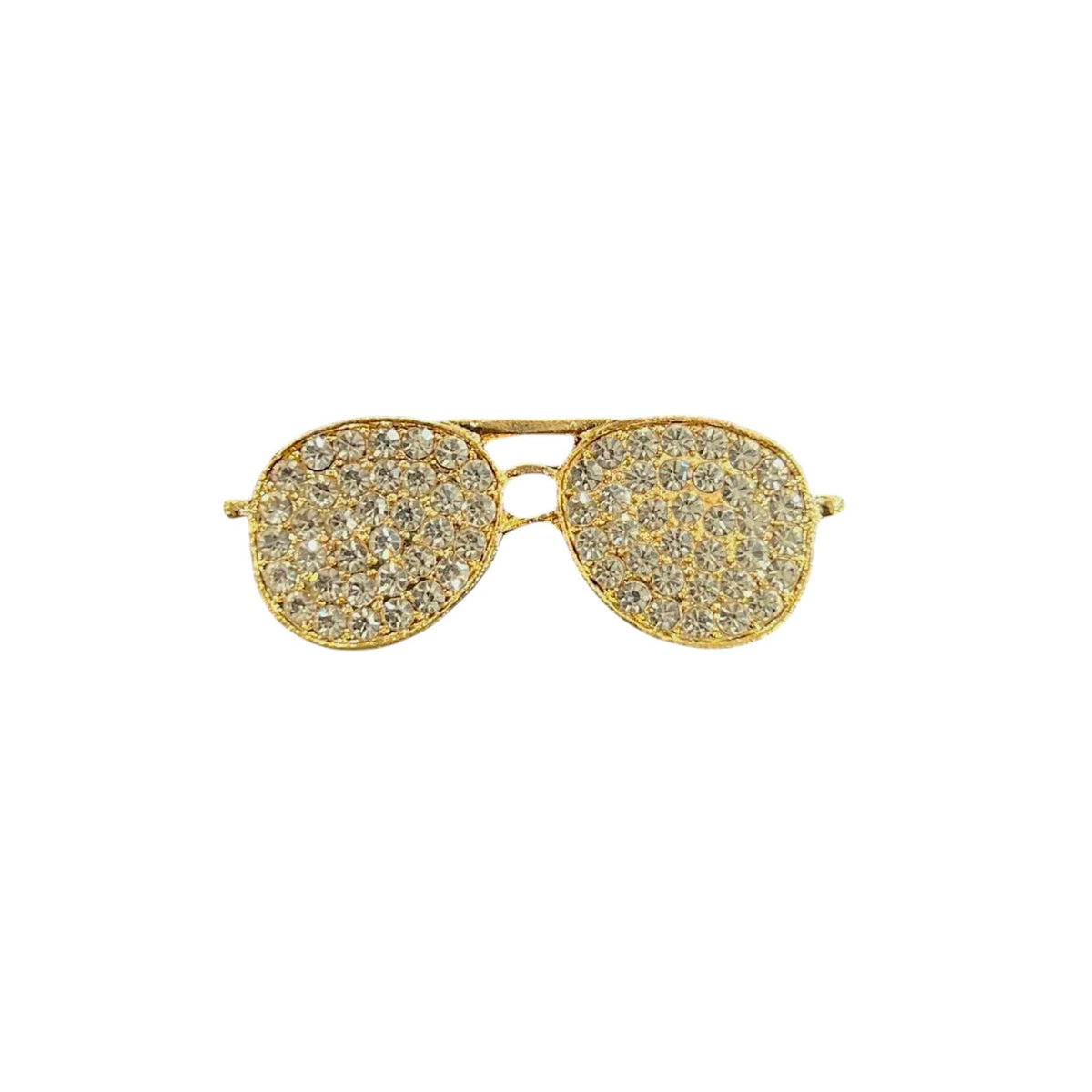 Metal Enamel Brooches 3m Sticker Gold Diamond Glasses