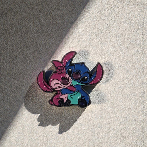 Metal Enamel Brooches 3m Sticker Fashion Jewelry Design Stitch couple