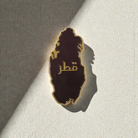 Metal Enamel Brooches 3m Sticker Fashion Jewelry Design Qatar map
