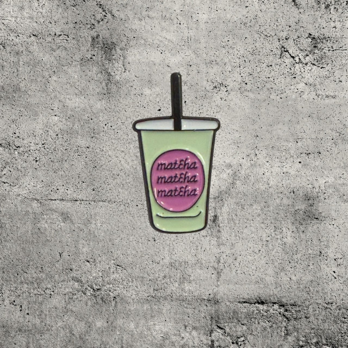 Metal Enamel Brooches 3m Sticker Fashion Jewelry Design Pink Drink Cup