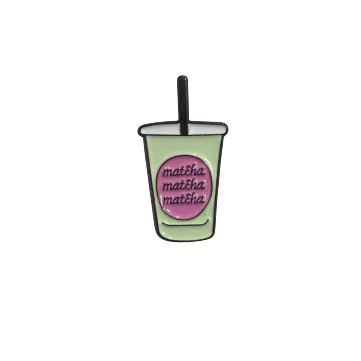 Metal Enamel Brooches 3m Sticker Fashion Jewelry Design Pink Drink Cup