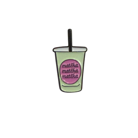 Metal Enamel Brooches 3m Sticker Fashion Jewelry Design Pink Drink Cup