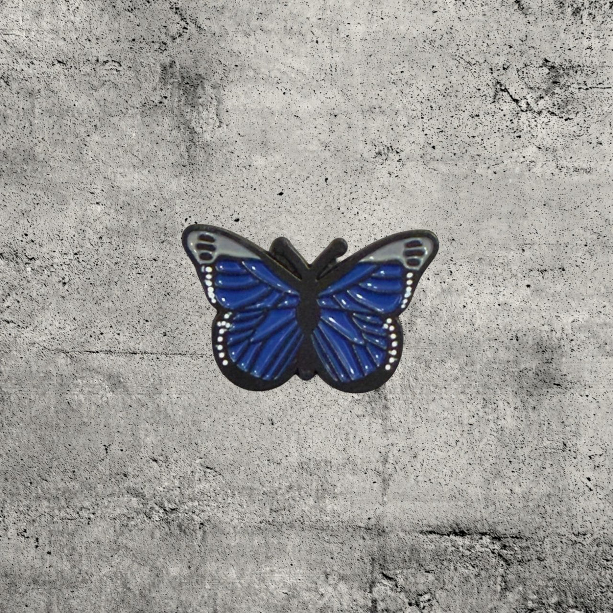 Metal Enamel Brooches 3m Sticker Fashion Jewelry Design Blue Butterfly