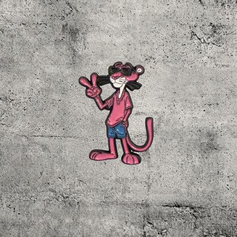 Metal Enamel Brooches 3m Sticker Fashion Jewelry Design Pink Panther