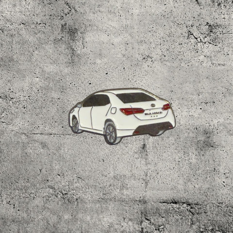 Metal Enamel Brooches 3m Sticker Fashion Jewelry Design White Car