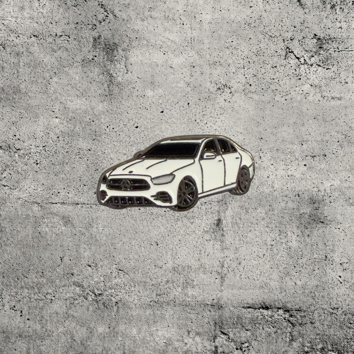 Metal Enamel Brooches 3m Sticker Fashion Jewelry Design White Car (variant)