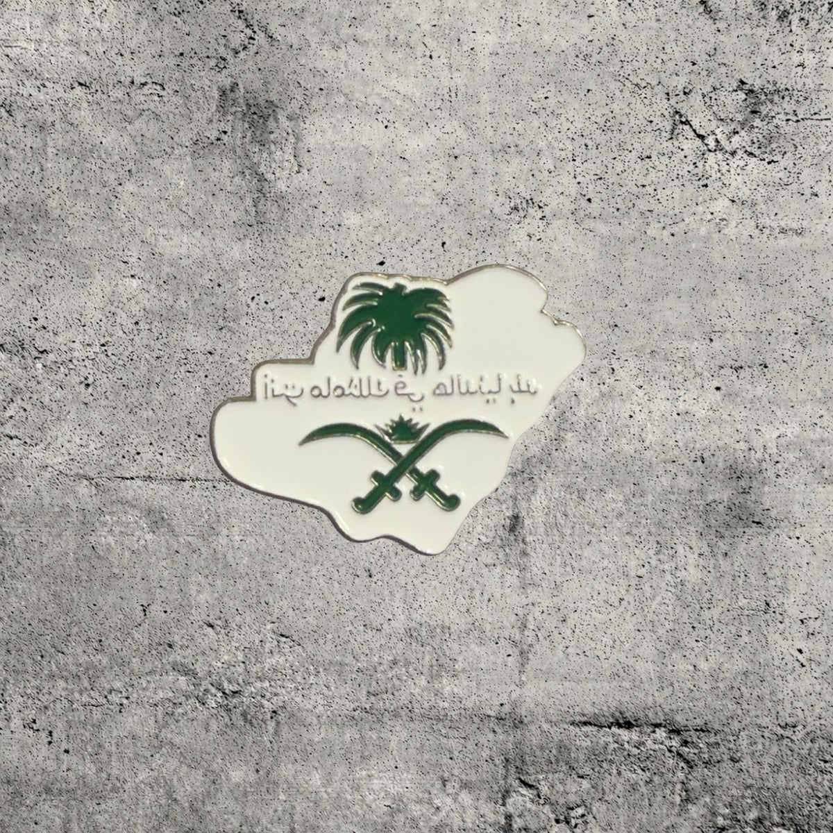 Metal Enamel Brooches 3m Sticker Fashion Jewelry Design Saudi Map