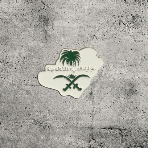 Metal Enamel Brooches 3m Sticker Fashion Jewelry Design Saudi Map