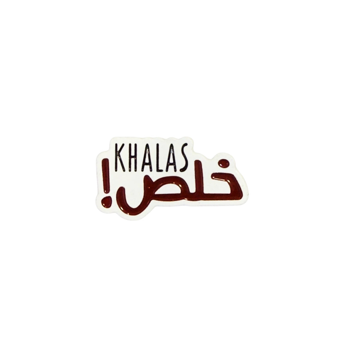 Metal Enamel Brooches 3m Sticker Fashion Jewelry Design Arabic Name (Khalas style)