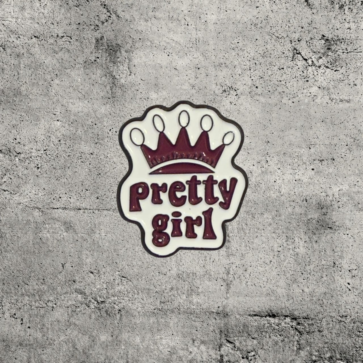 Metal Enamel Brooches 3m Sticker Fashion Jewelry Design Pretty Girl