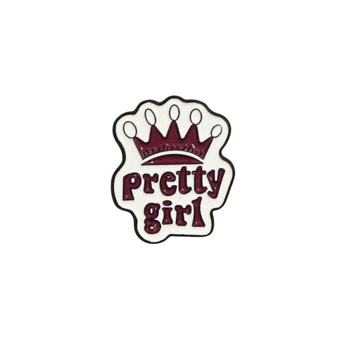 Metal Enamel Brooches 3m Sticker Fashion Jewelry Design Pretty Girl