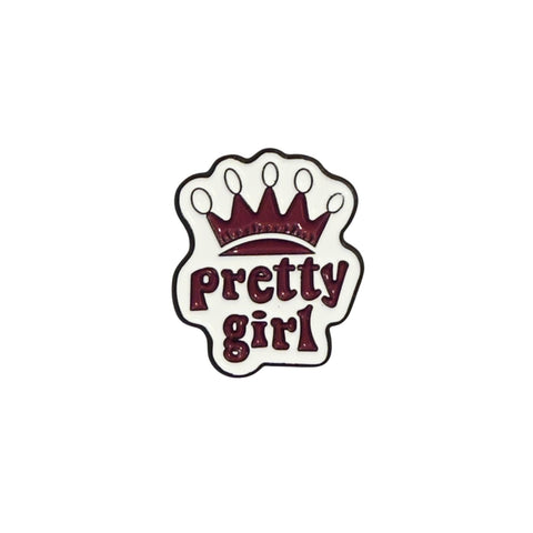Metal Enamel Brooches 3m Sticker Fashion Jewelry Design Pretty Girl