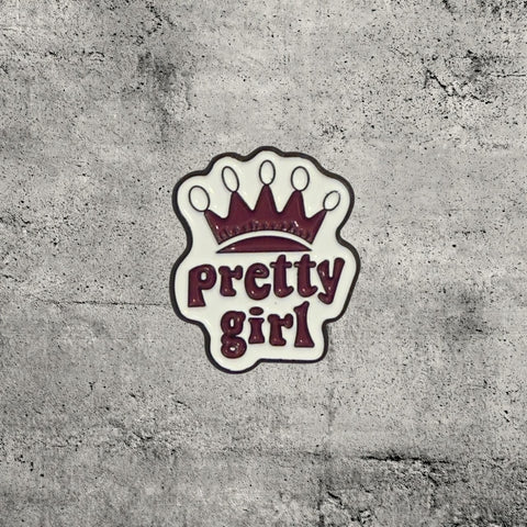 Metal Enamel Brooches 3m Sticker Fashion Jewelry Design Pretty Girl