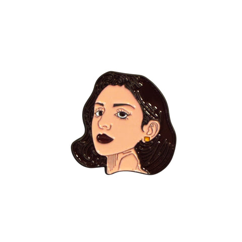 Metal Enamel Brooches 3m Sticker Fashion Jewelry Girl Portrait