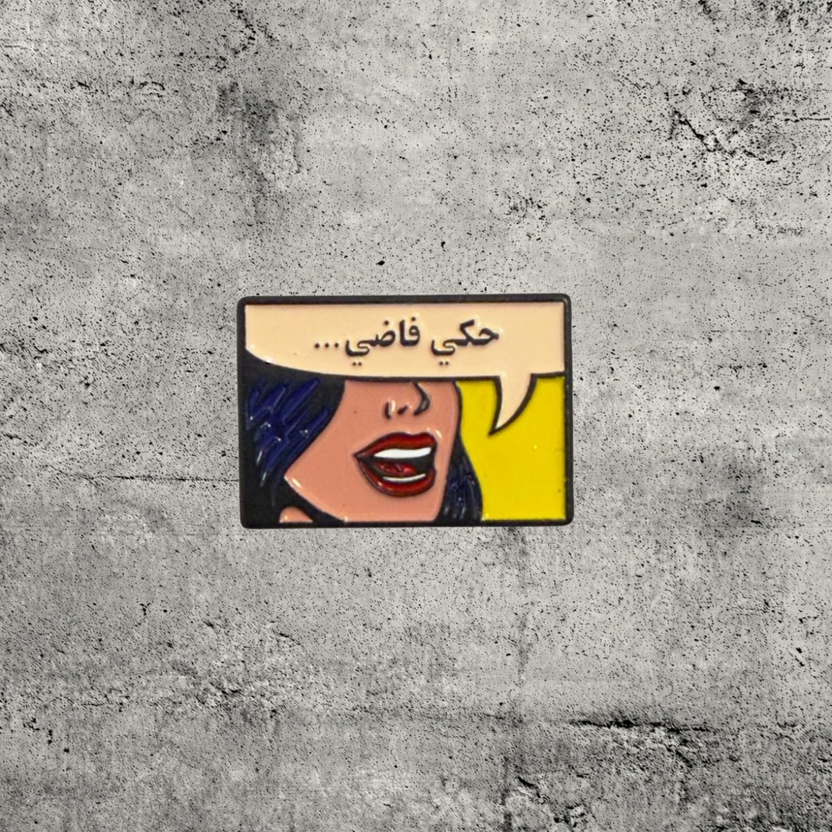 Metal Enamel Brooches 3m Sticker Fashion Jewelry Design Arabic Pop Art Face