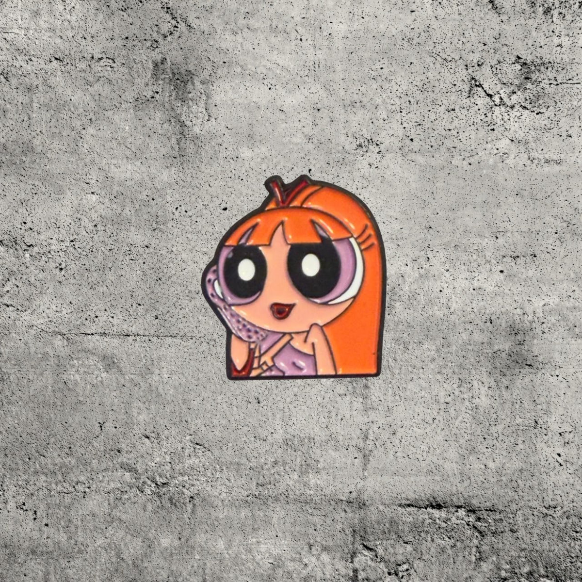 Metal Enamel Brooches 3m Sticker Fashion Jewelry Design Powerpuff Girl