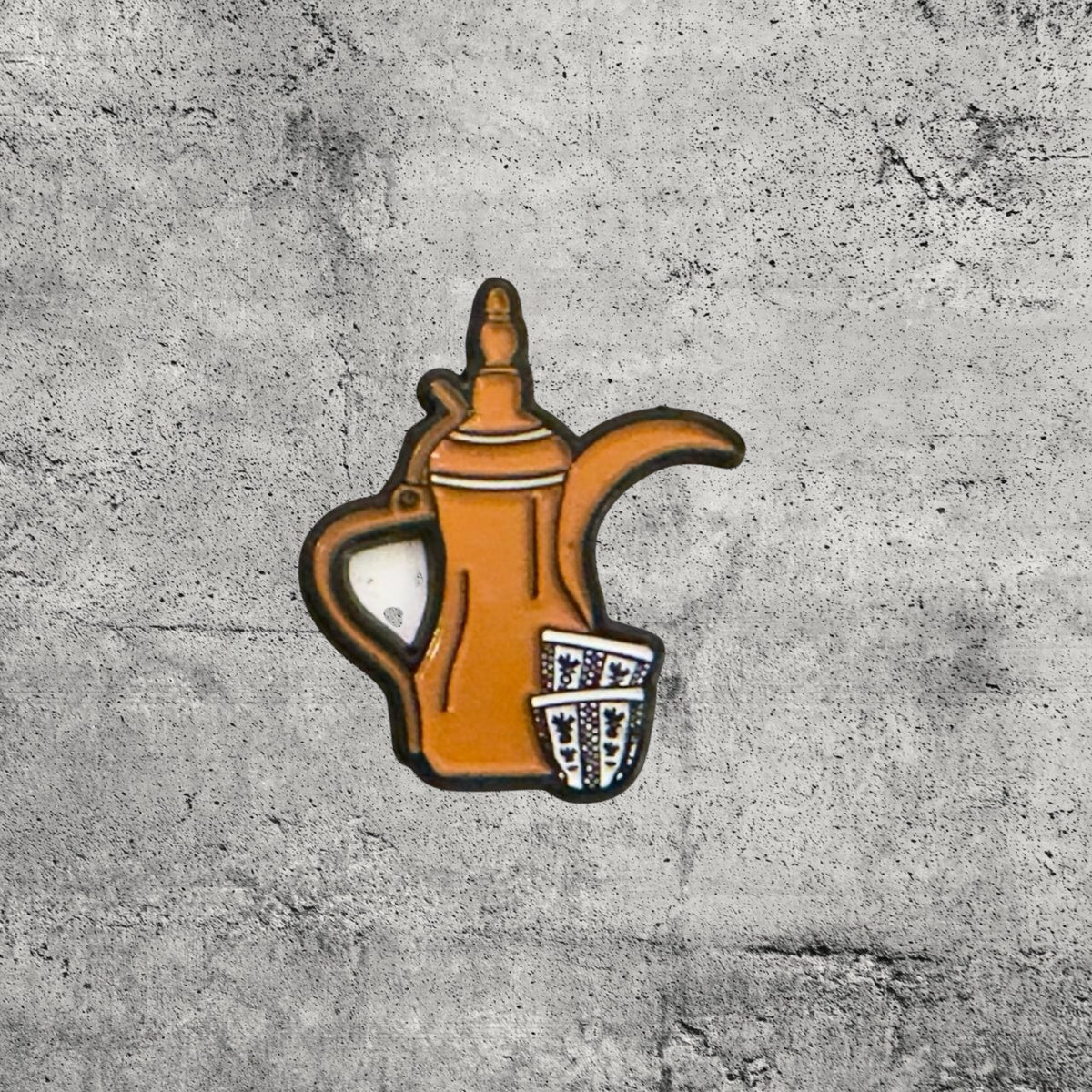 Metal Enamel Brooches 3m Sticker Fashion Jewelry Arabic dallah