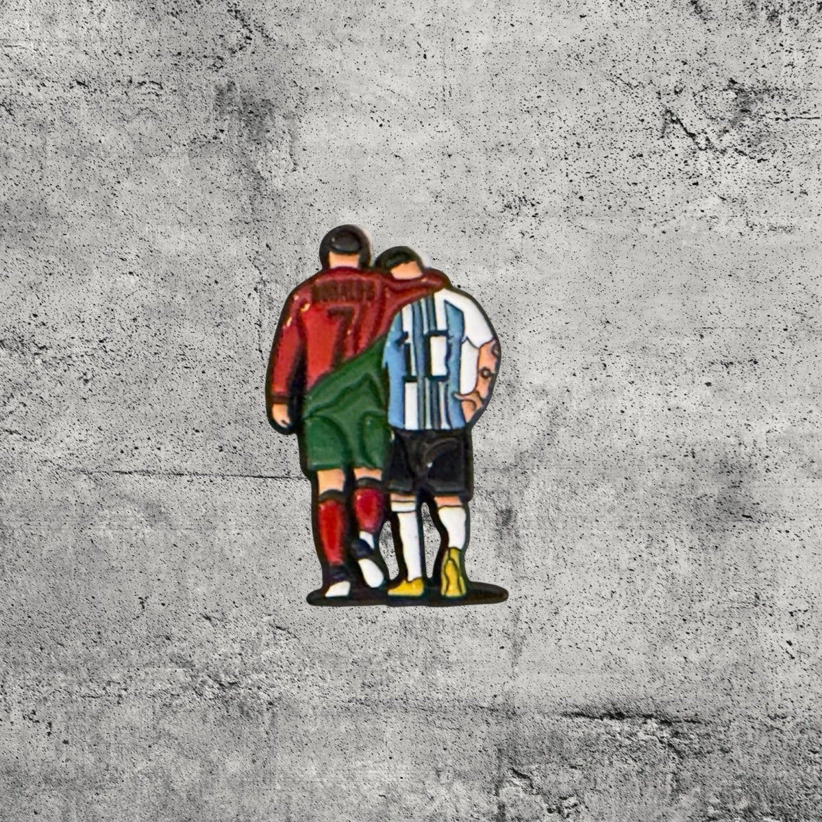 Metal Enamel Brooches 3m Sticker Fashion Jewelry Design Ronaldo & Messi