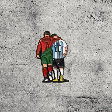 Metal Enamel Brooches 3m Sticker Fashion Jewelry Design Ronaldo & Messi