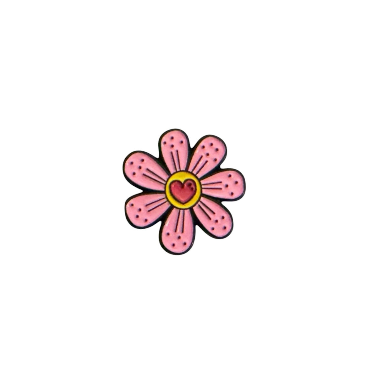 Metal Enamel Brooches 3m Sticker Fashion Jewelry Design Pink Flower Heart