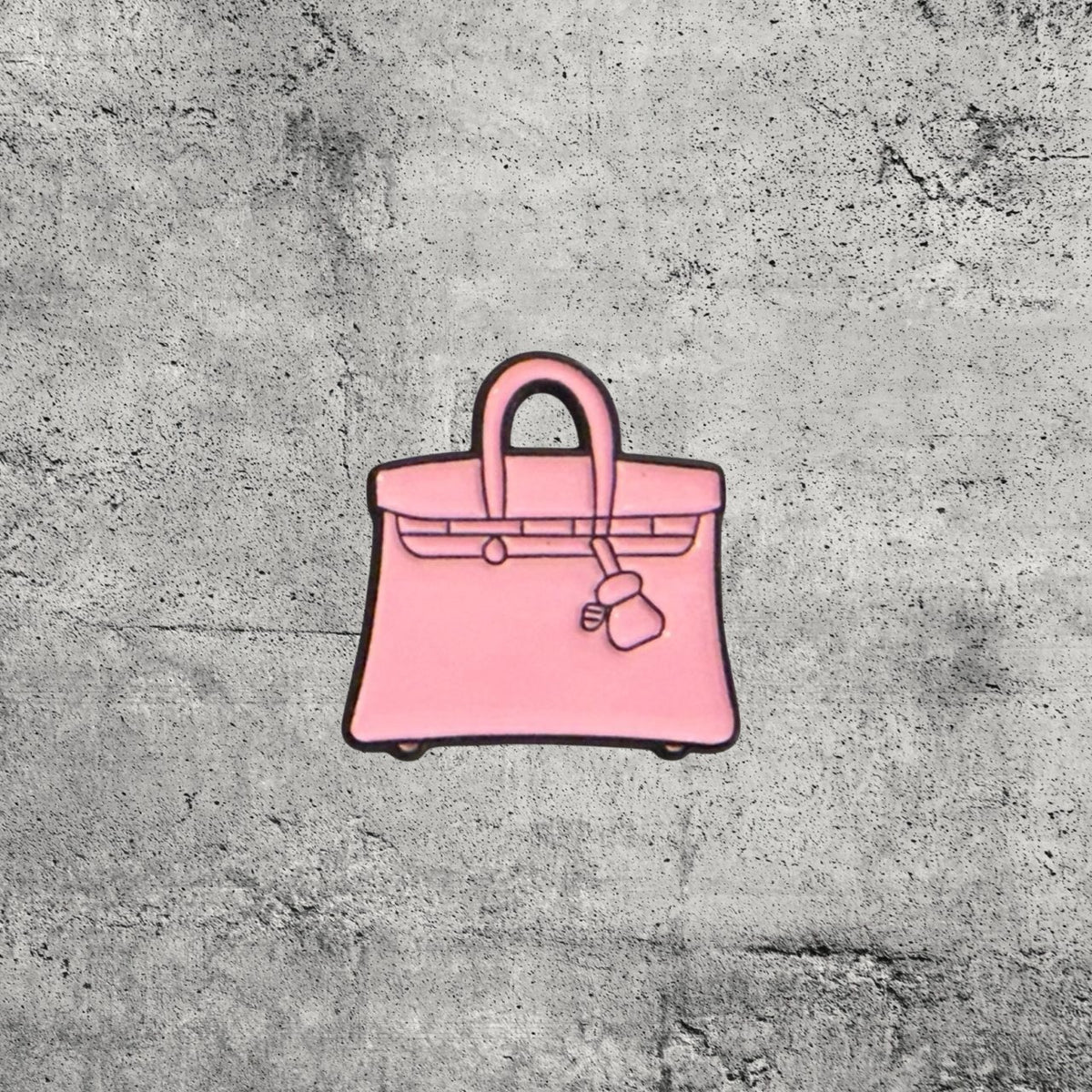 Metal Enamel Brooches 3m Sticker Fashion Jewelry Design Pink Luxury Handbag