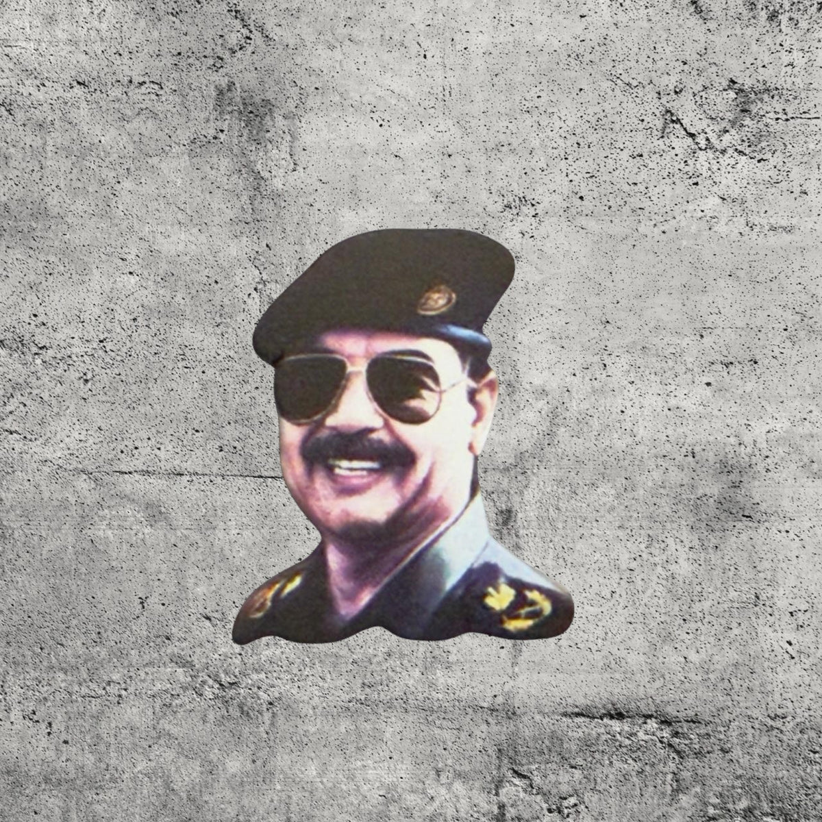 Metal Enamel Brooches 3m Sticker Fashion Jewelry Design Saddam Hussein