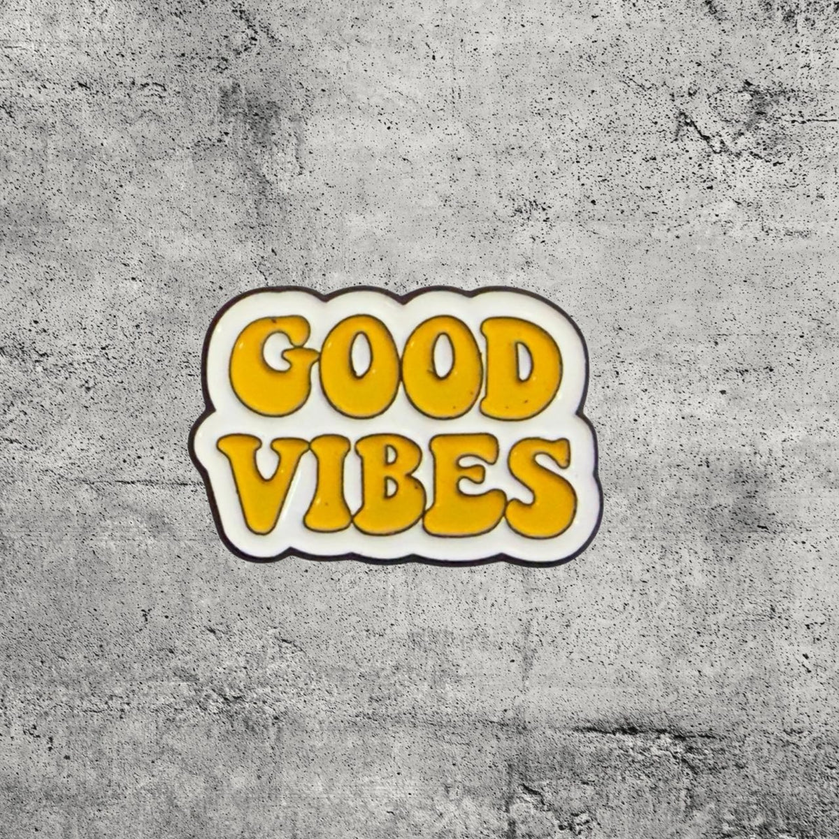 Metal Enamel Brooches 3m Sticker Fashion Jewelry Design Good Vibes