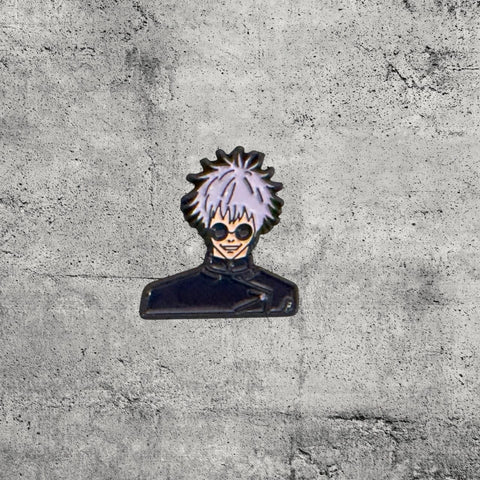 Metal Enamel Brooches 3m Sticker Fashion Jewelry Design Anime Boy with White Hair
