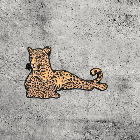 Metal Enamel Brooches 3m Sticker Fashion Jewelry Design Leopard Animal