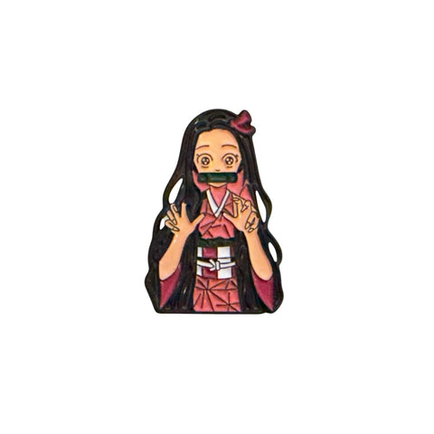 Metal Enamel Brooches 3m Sticker Fashion Jewelry Design Anime Girl