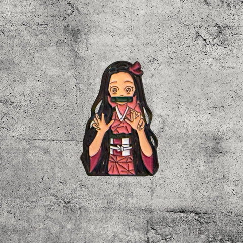 Metal Enamel Brooches 3m Sticker Fashion Jewelry Design Anime Girl