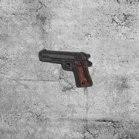 Metal Enamel Brooches 3m Sticker Fashion Jewelry Design Pistol Gun