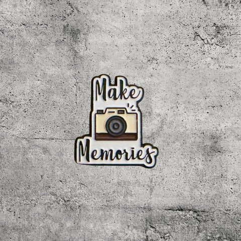 Metal Enamel Brooches 3m Sticker Fashion Jewelry Design Make Memories Camera