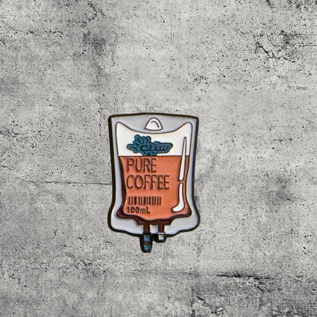 Metal Enamel Brooches 3m Sticker Fashion Jewelry Design Coffee Badge